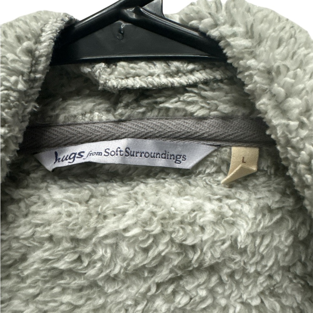 Cozy Gray Open Front Cardigan - Picture 2 of 3